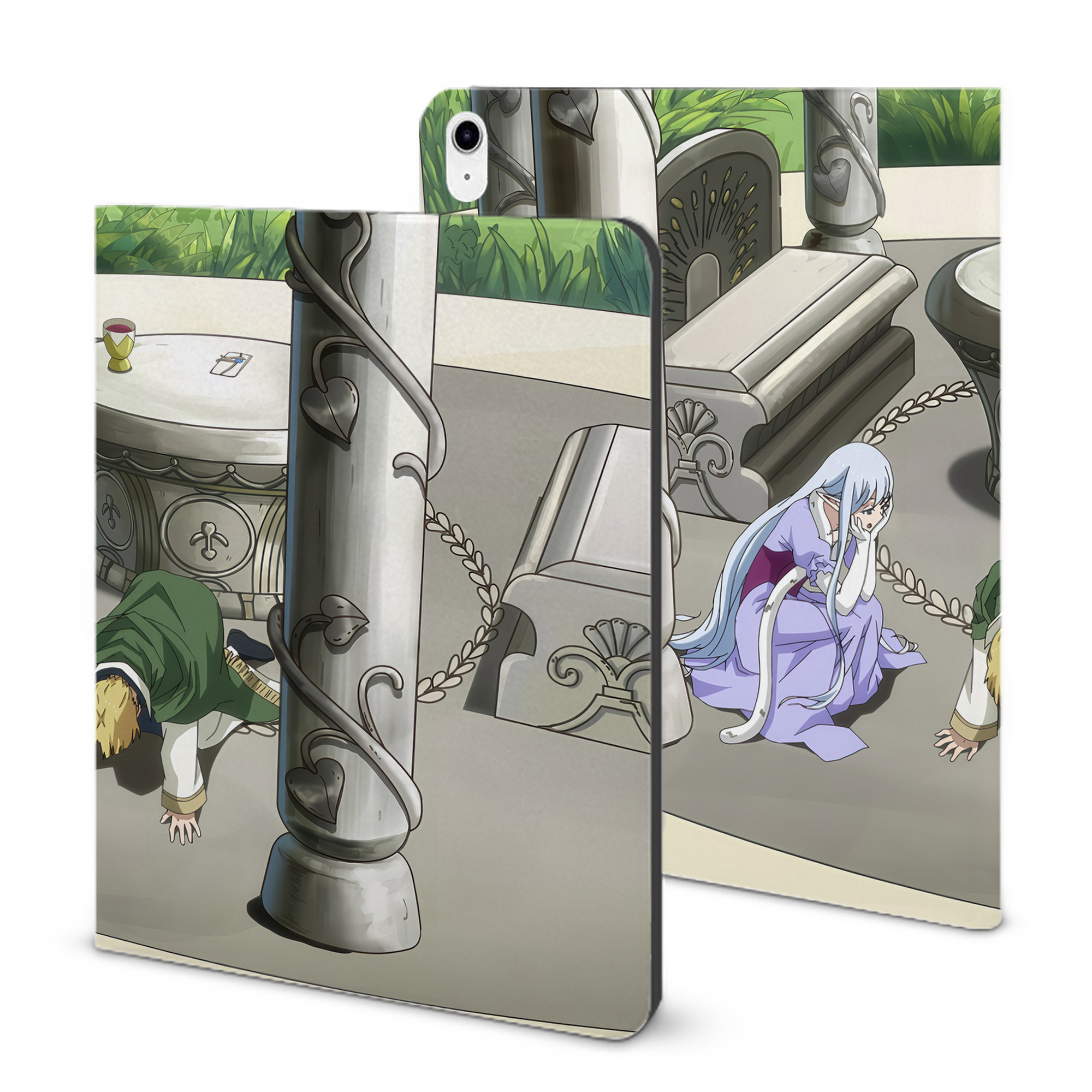 （画像用） 転スラ Regarding Reincarnated to Slime IPad ケース ブック型 PUレザー TPU 耐衝撃 軽量 薄型 ペン収納なし 全面保護 IPad 各モデル対応